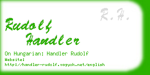rudolf handler business card